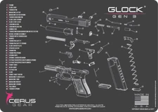 For GEN 3 GLOCK Cerus Gear BENCH MAT 17 19 20 21 22 23 26 27 34 35 36 PINK
