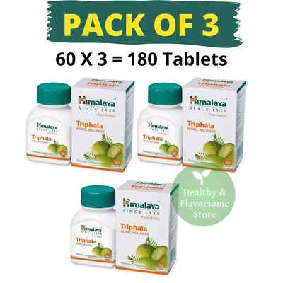 Himalaya Triphala Tablets - 180 Tablets (Pack of 3 X 60 Tablets)
