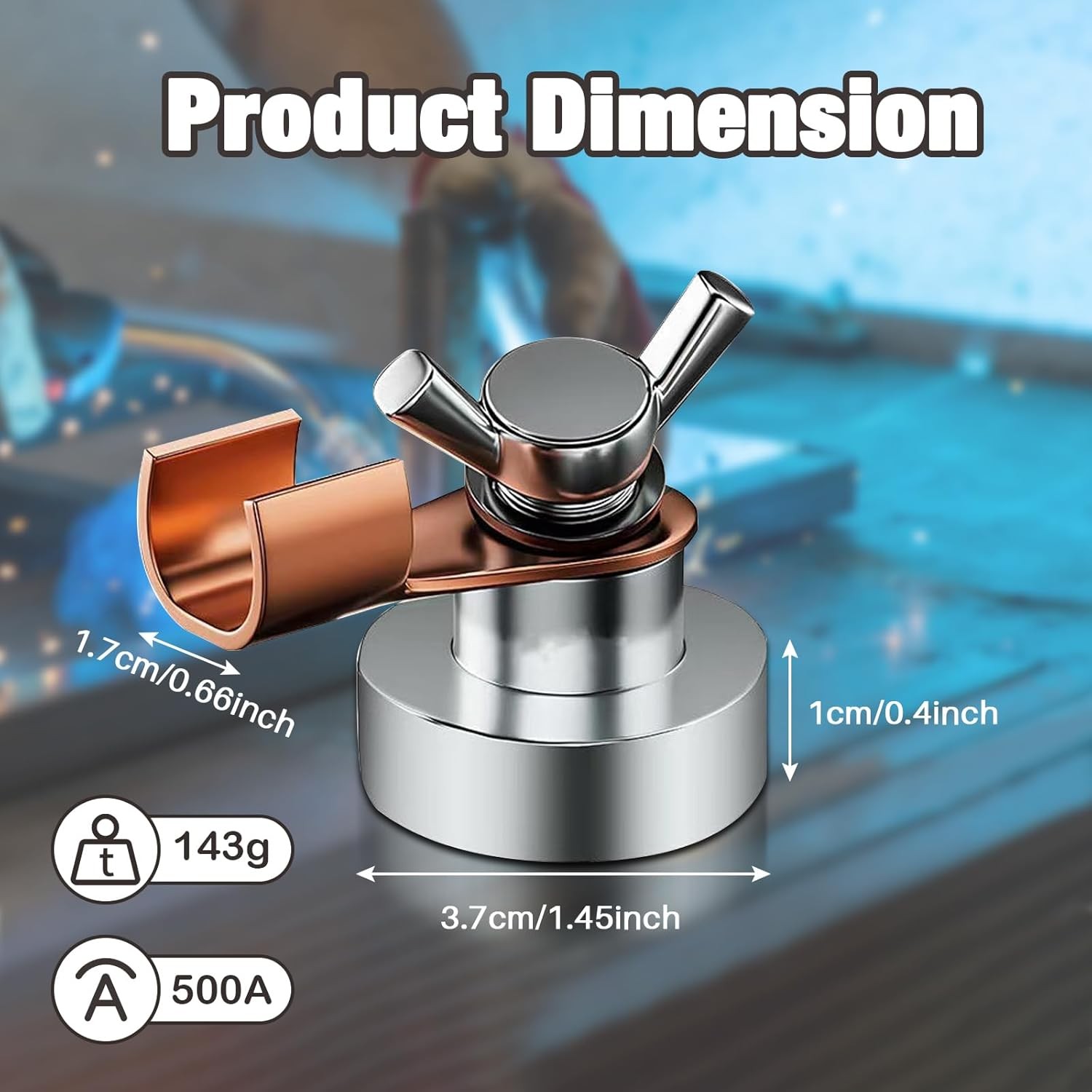 2 Pack Welding Magnetic Grounding Clamp, Welding Support Ground Clamp Tools, Yes