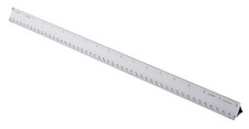 Alumicolor Architect Triangular Hollow Drafting Scale, Aluminum, 18 inches, S...