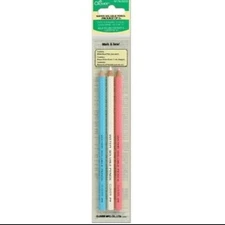 Clover Water Soluble Pencil 3 Pieces Art No. 5003 White, Blue, Pink