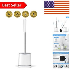 Stylish Toilet Brush and Holder Set - Efficient Cleaning with Ventilation System