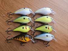 (8) Strike King KVD 1.5 Squarebill Crankbaits, Lot of 8 Fishing Lures