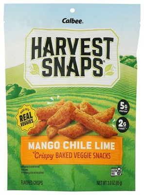 Calbee Harvest Snaps Mango Chile Lime Crisps Baked Veggie Snacks 2G