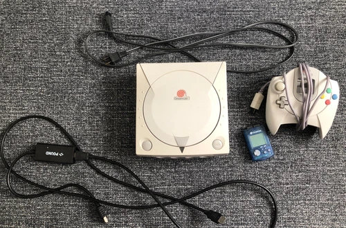 Sega Dreamcast Console HKT-3020 w/Controller VMU HDMI Power Cord Tested Works!