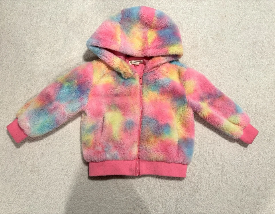 Chaqueta TUCKER + TATE Niña Talla 3 Piel Sintética Tie Dye En Gasa Rosa Multi Foto 3 de 4