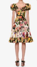 Dolce & Gabbana Women's Floral Print Dress With Bustier