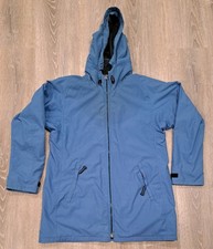 Vintage 90s Nike Puffer Jacket Long White Tag Blue H8 TMS Swoosh Sz L 12-14 