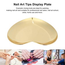 Nail Art Display Board Stainless Steel Heart Shape Cosmetic Makeup Manicure Tips