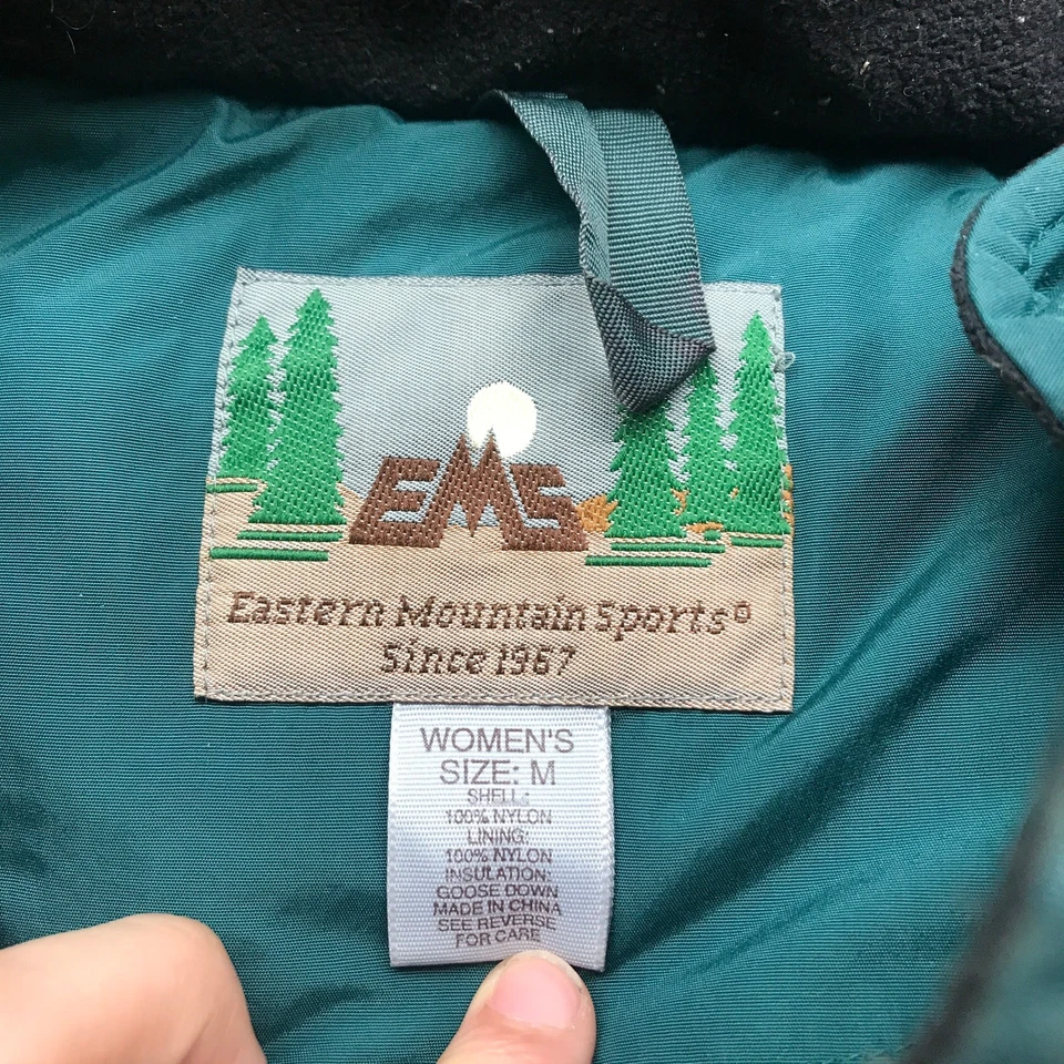 Vintage EMS Eastern Mountain Sports Goose Down Puffer Long Parka Womens Medium - Image 4 of 4