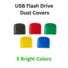 USB Flash Drive Covers - Replacement Caps - Dust Covers - 5-Color Multi-Pack