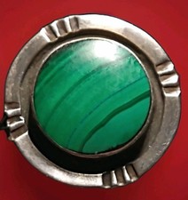 GREEN MALACHITE 925 STERLING  SILVER RING. Si...