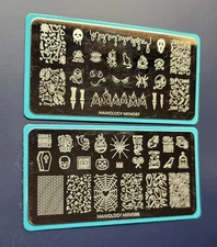 Maniology MXM087 MXM088 Halloween September 2022 Nail Stamp Plate Set Of 2 Lot