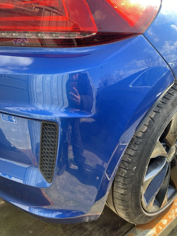 VW SCIROCCO R LINE REAR BUMPER IN BLUE LR5Z 2014-2017 - Image 2 of 4