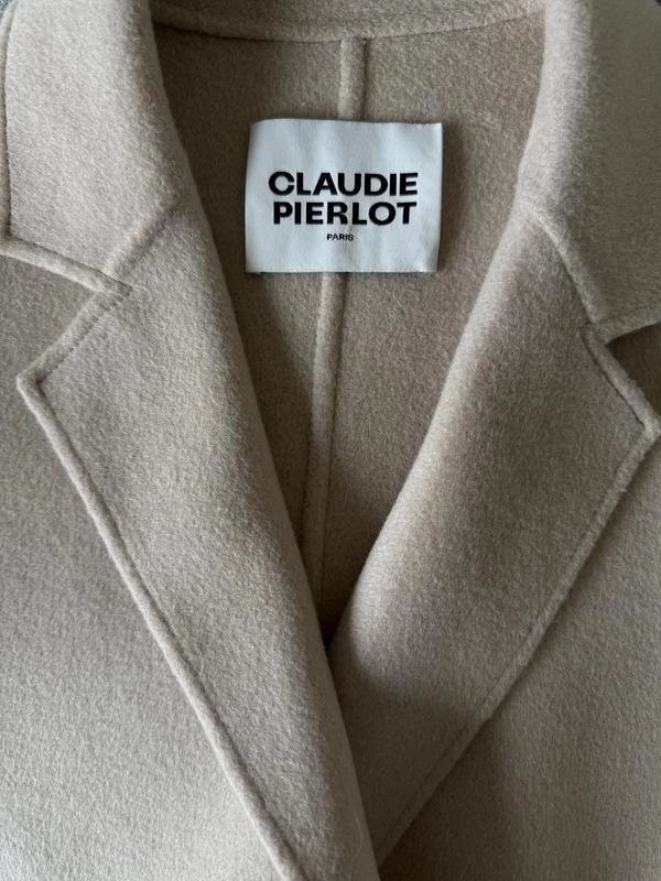 Women Claudie Pierlot Coat Beige Wool S - Bild 4 von 4