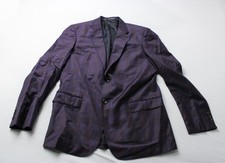Emporio Armani Men's Wool G-Line Check Sport Coat MP7 Purple Plaid Size 52L NWT