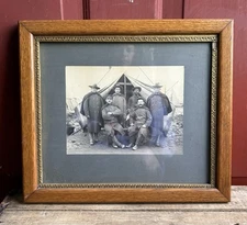 INCREDIBLE Original Indian Wars 5th Infantry Co F Kansas Framed Photograph