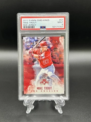 2017 MIKE TROUT DIAMOND KINGS RED JERSEY LOS ANGELES ANGELS PSA 9 MINT #67