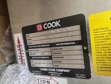 LorenCook 100 SQNEV 1008N17D VF Centrifugal Fan Blower 115V 1/8 HP 1725 RPM HVAC