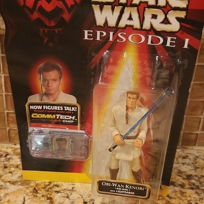 Hasbro Star Wars Obi-Wan Kenobi CommTech Chip Figur Episode I Phantom Menace