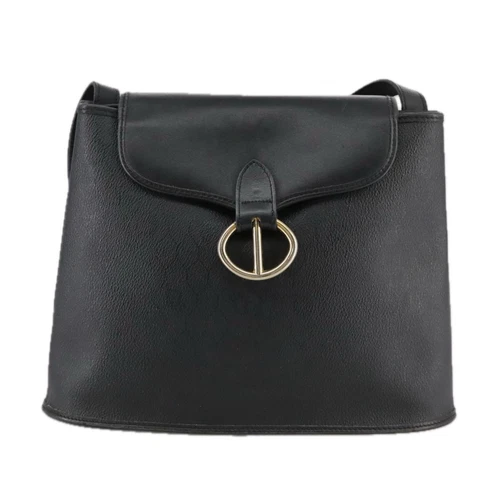 Sac bandoulière Dior en cuir noir nid d'abeille authentique