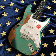 Custom ST Electric Guitar Sherwood Metallic Green Solid Body Chrome Hardware 21F