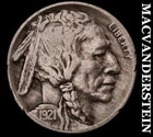 1921-S Buffalo Nickel - Scarce  Fine+ / Very Fine  Semi-key  Better Date  #L1395