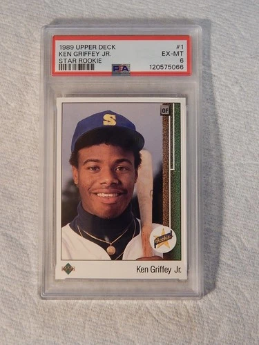 1989 Upper Deck Ken Griffey Jr. Star Rookie Baseball Card #1 PSA 6