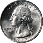 1937-D Washington Quarter ANACS MS64 Blast White Superb Eye Appeal