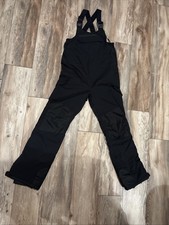 ALL IN MOTION Black Snow Pants Bibs Youth Kids XL Ski Snowmobile Adjustable