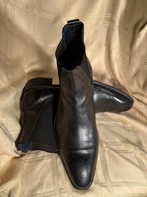 Stefano Branchini , Berluti Black Leather  Chelsea Boots Sz US 8.5D. Italy Made