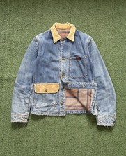 Vintage 1950’s Distressed Big Smith Blanket Lined Denim Chore Jacket Size S/M