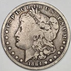 1884 S Morgan Silver Dollar VG+ Key Date *Book Filler