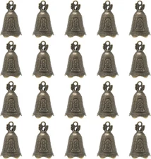 Honbay 20PCS Small Vintage Jingle Bells Mini Bronze Buddhist Feng Shui... 