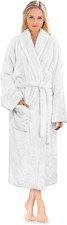 Premium Womens Plush Soft Robe Fluffy, Warm, Fleece Sherpa Shaggy Bathrobe