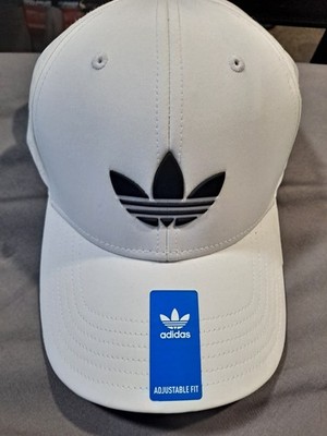 Adidas Originals Trefoil Youth Adjustable Cap Hat White Black Perforated NWT