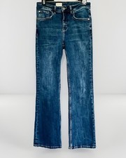 Anthropologie Pilcro Yaya Crop Stretch Bootcut Flare Denim Jeans Womens 29 Blue