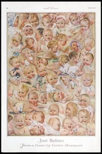 JUST BABIES 1920 Magazine Carton MOOREPARK Art Print Nursery or Pediatric Decor