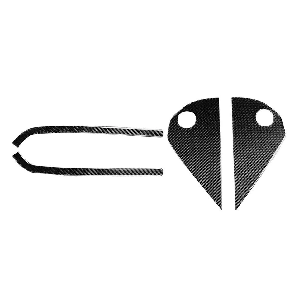 For Dodge Challenger Vinyl Carbon Fiber Car Dashboard Side Panel Cover Trim Set — 第 2/4 张图片