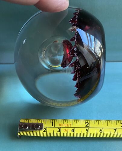 Vintage SELKIRK GLASS Paperweight Tranquility 2008 Floating Bubble - Picture 3 of 8