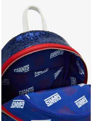 【Lounge Fly】NFL New York Giants Sequin Mini Backpack Loungefly NFL New York Giants Sequin Mini Backpack