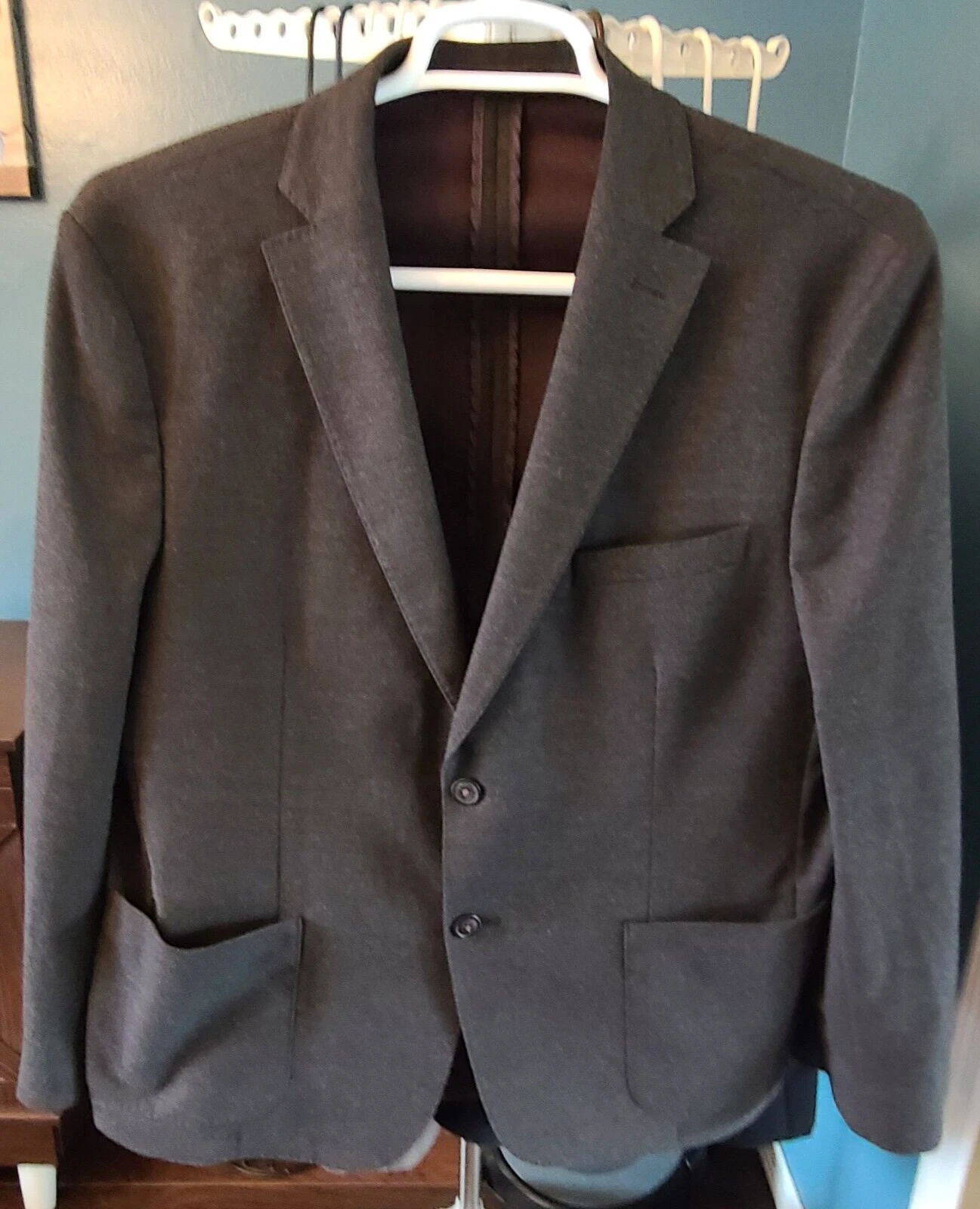 Blazer cappotto sportivo Michael Kors uomo grigio maglia elasticizzato 44S giacca due bottoni