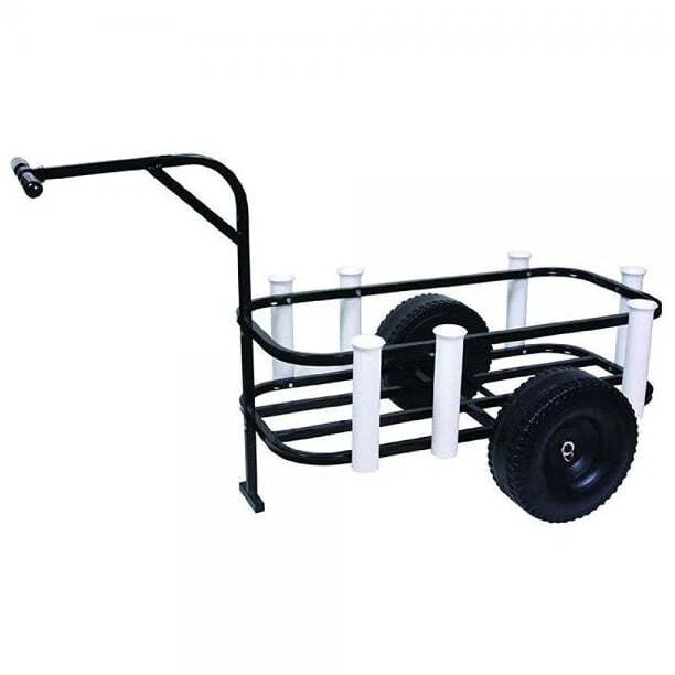 Beach Runner Fishing Cart Cooler Trolley Wagon Durable PVC Rod Holders