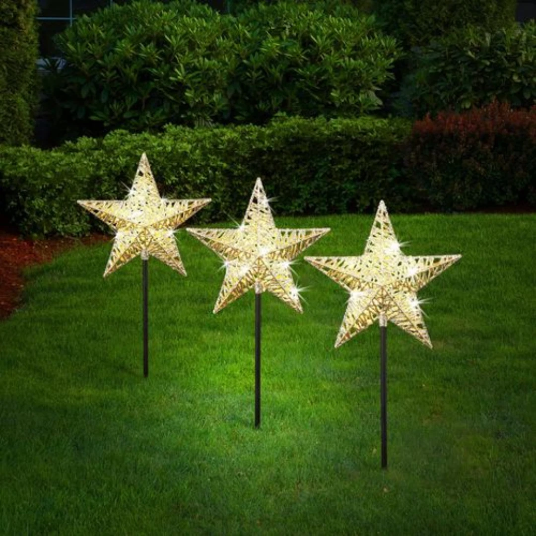 Sparkling solar star cheap lights garden stake