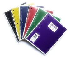 Pen Gear College Ruled Wirebound Spiral One Subject Notebook - Assorted...
