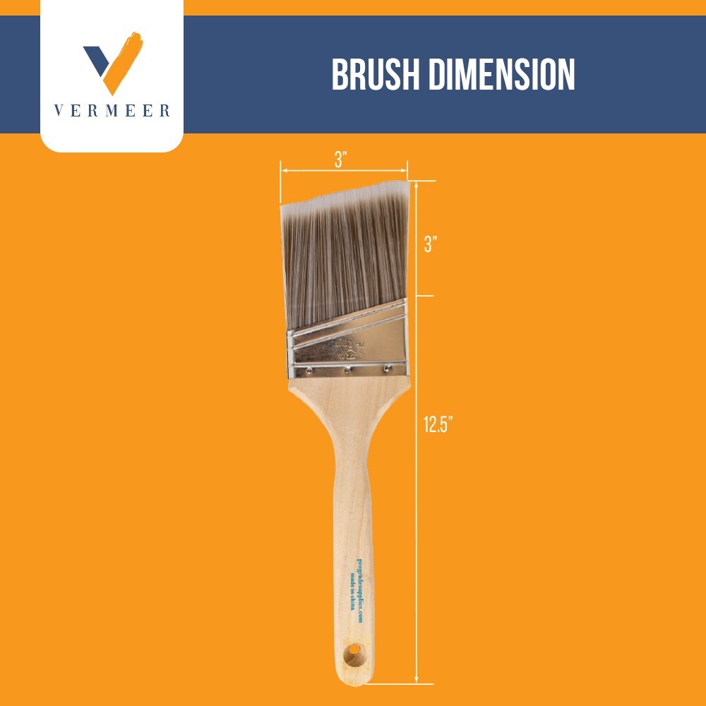 2-Pack - 3" Angle Brushes for All Latex and Oil Paints & Stains