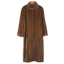 Gallery Faux Fur Long Sleeved Full Length Coat Uk Size 18