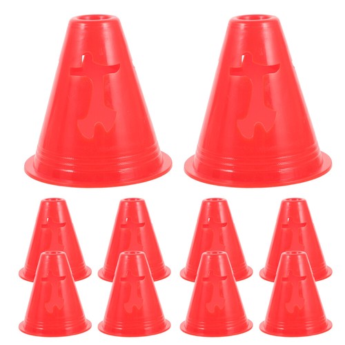 10 Pcs Training Logo Barrels Workout Cones Sports for Drills Soccer Child
