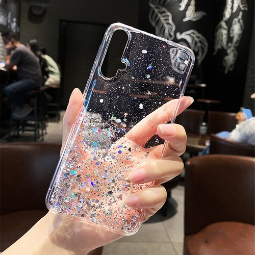 Custodia telefono morbida trasparente per Huawei P40 Lite P20 Pro Mate 30 20 Bling - Foto 14 di 15