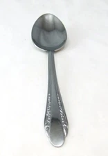 Everbrite USA Stainless Steel EVS5 Lot of 2 Oval Soup Spoons